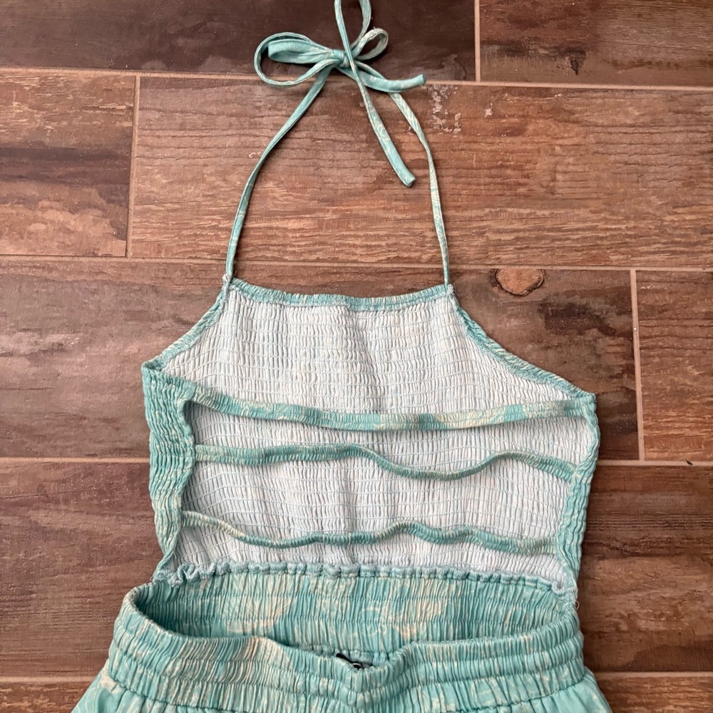 Simply Sisters By Lola Miller Halter Romper Hawaiian Floral Medium New - Picture 6 of 12